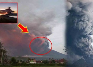 (មានវិឌេអូ)ជើងហោះហើរទាំងអស់ត្រូវហាមប្រាមមិនឲ្យហោះឆ្លងកាត់កោះបាលីប្រទេសឥណ្ឌូនេស៊ីដោយសារតែភ្នំភ្លើងផ្ទុះ