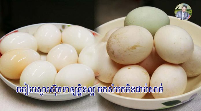 របៀបស្ងោរស៊ុតទាឲ្យឆ្អិនល្អ បកសំបកមិនជាប់សាច់